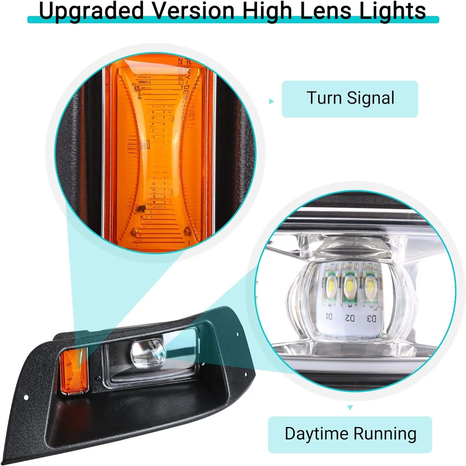 Golf Cart LED Light Kit for EZGO TXT 1995-2013 Single headlight - 10L0L