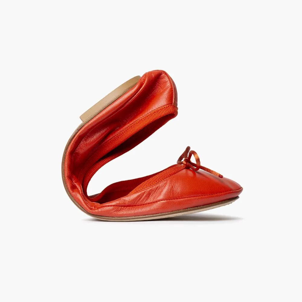 Lily Foldable Ballet Flat - Orange