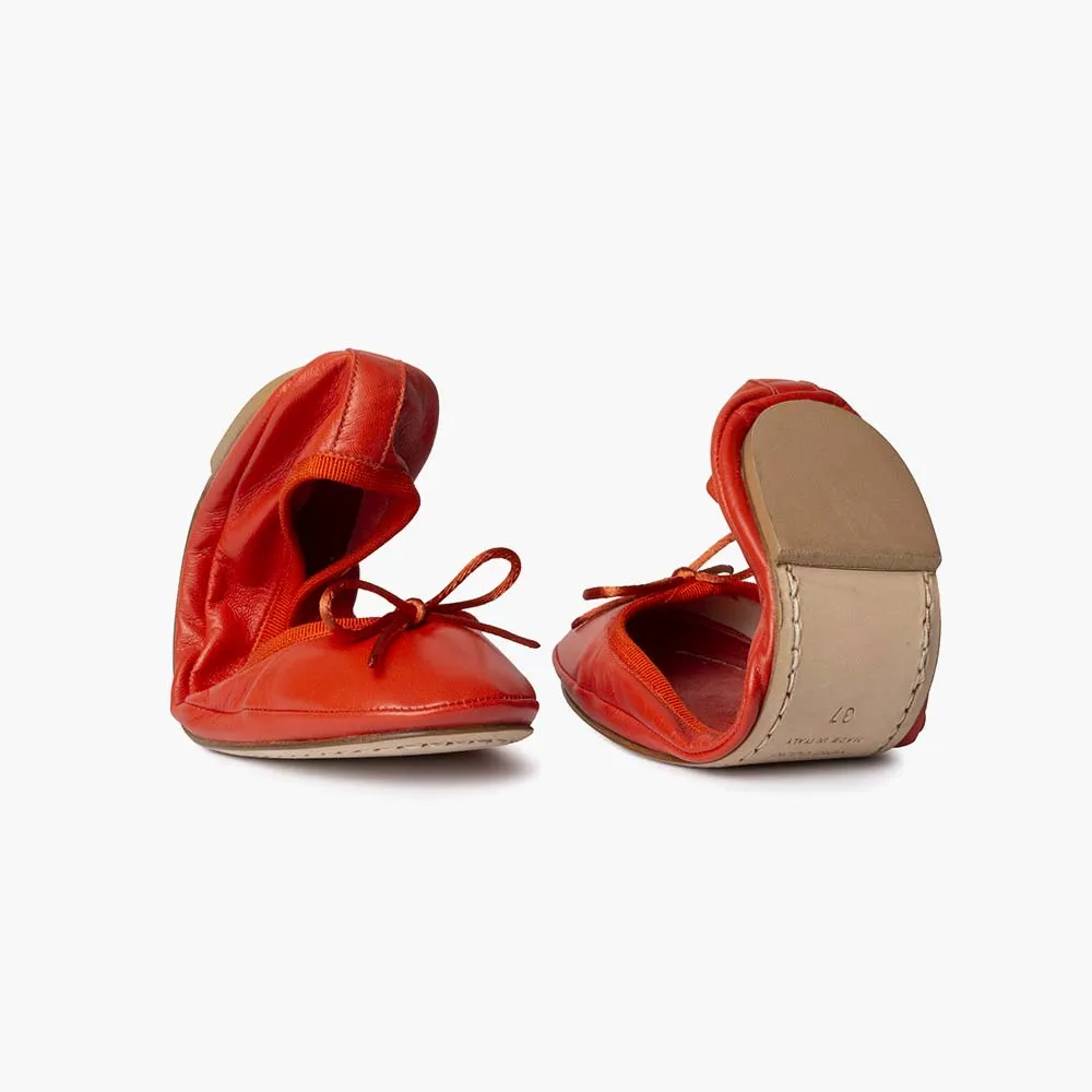 Lily Foldable Ballet Flat - Orange