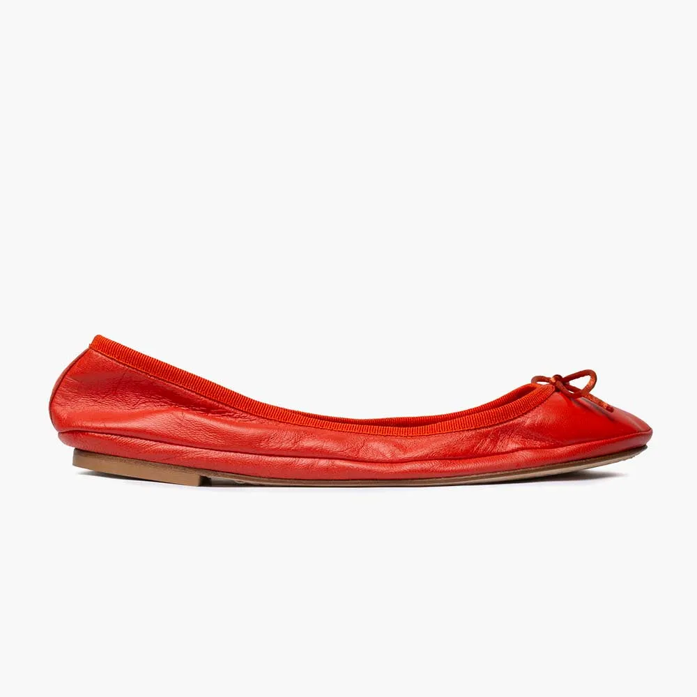 Lily Foldable Ballet Flat - Orange