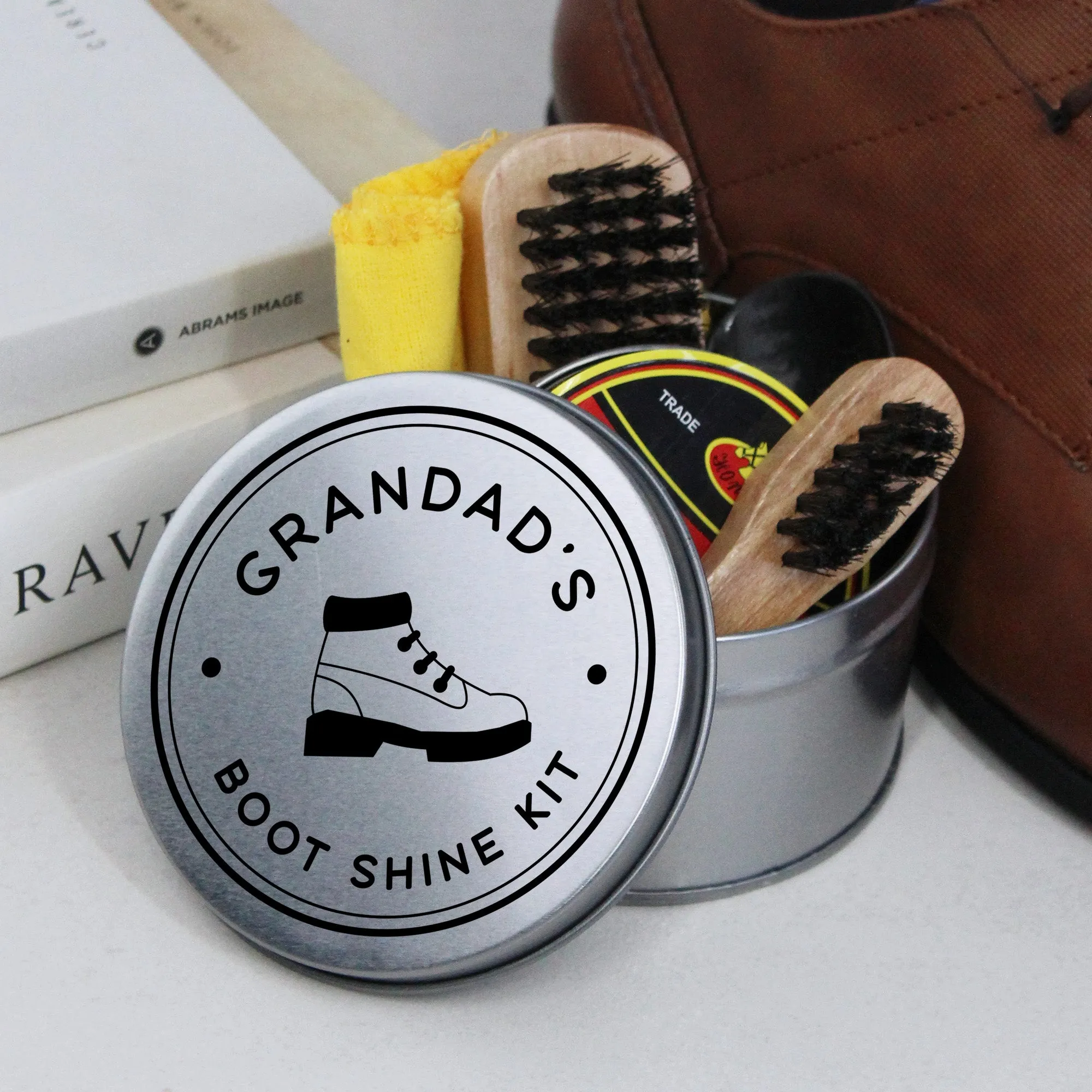 Personalised Dad’s Shoe / Boot Shine Kit in Tin Gift Box
