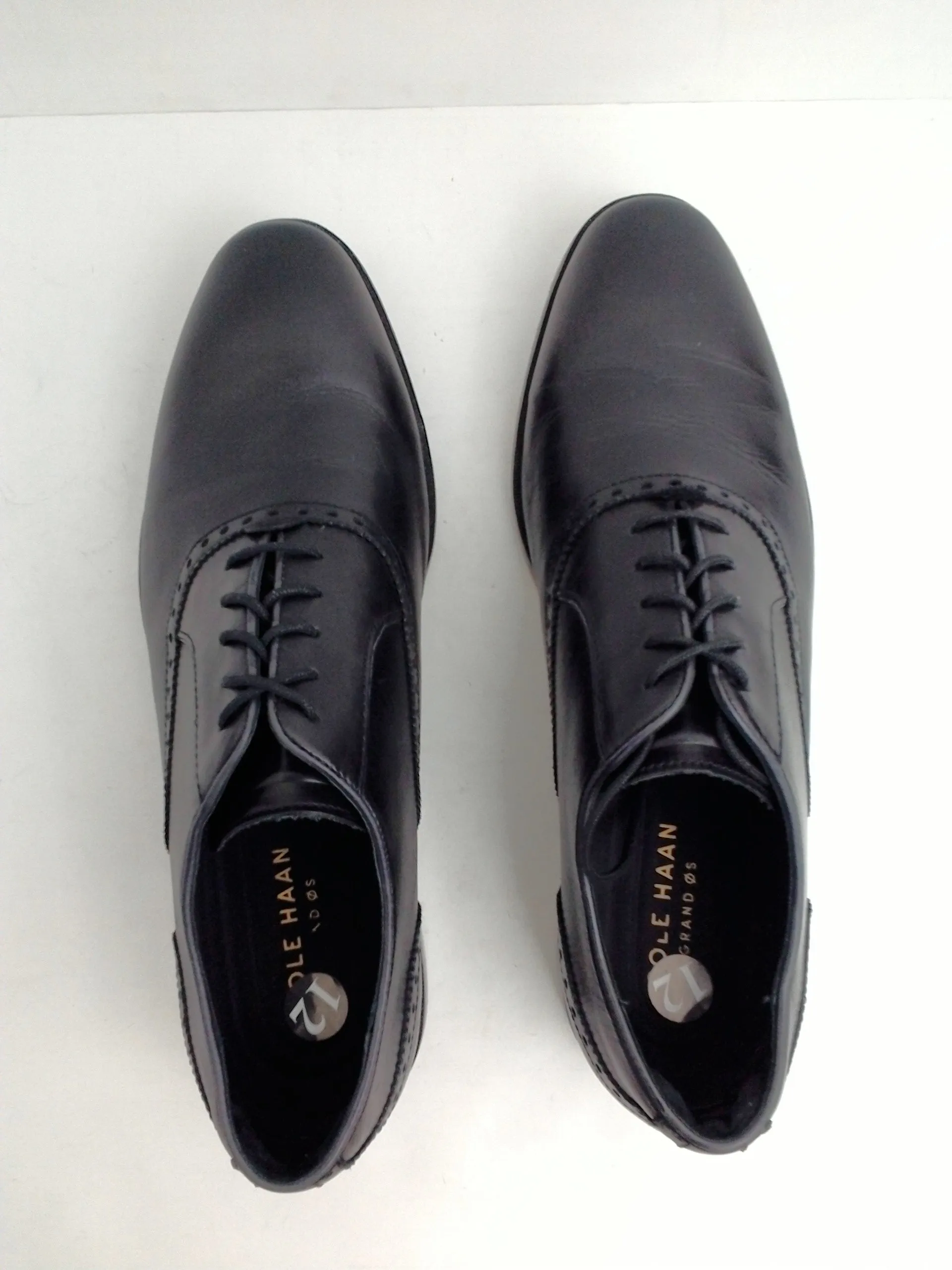 Rockport Men's Grand Oxford, Black, Leather Size 12 M