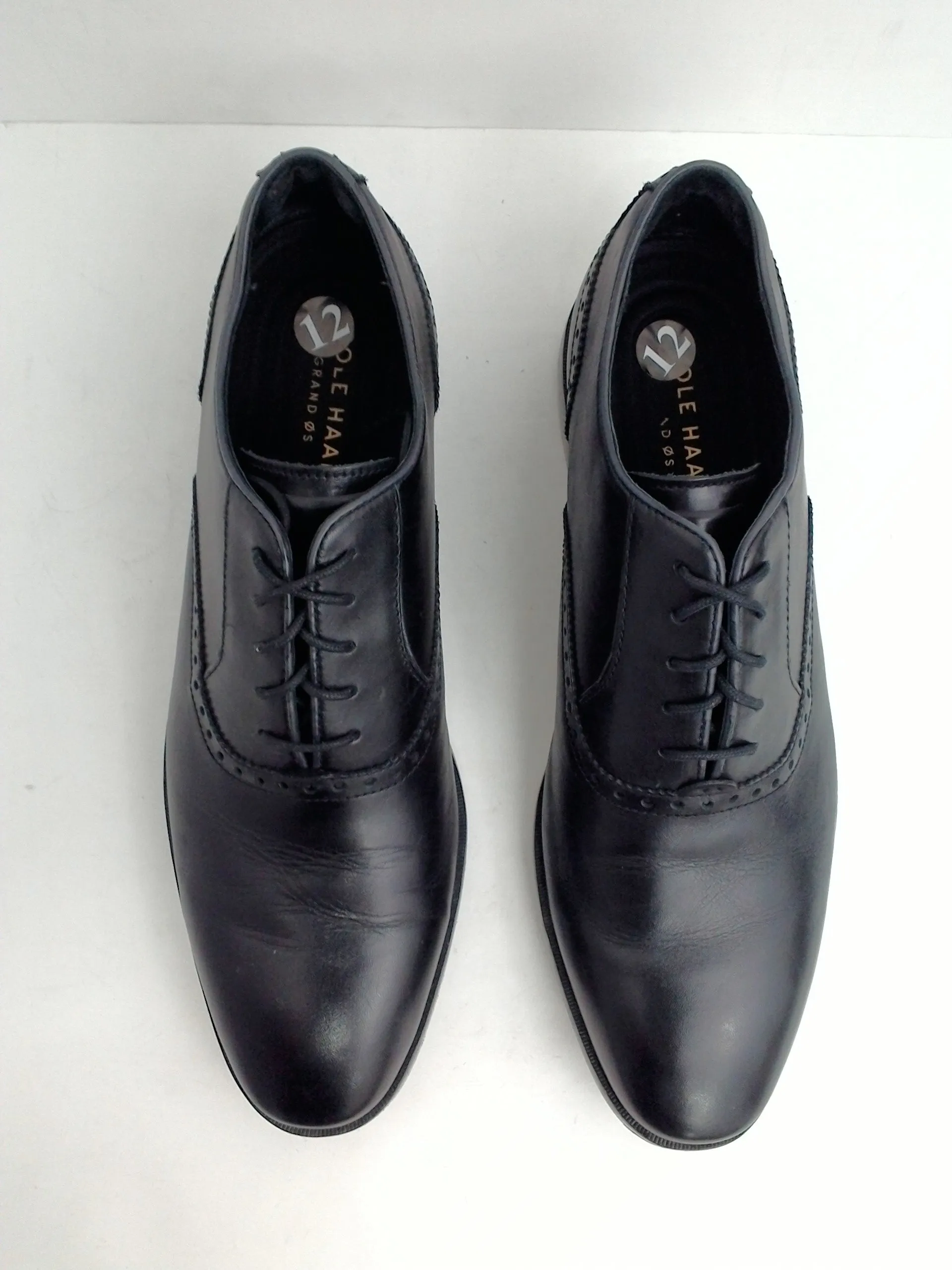 Rockport Men's Grand Oxford, Black, Leather Size 12 M